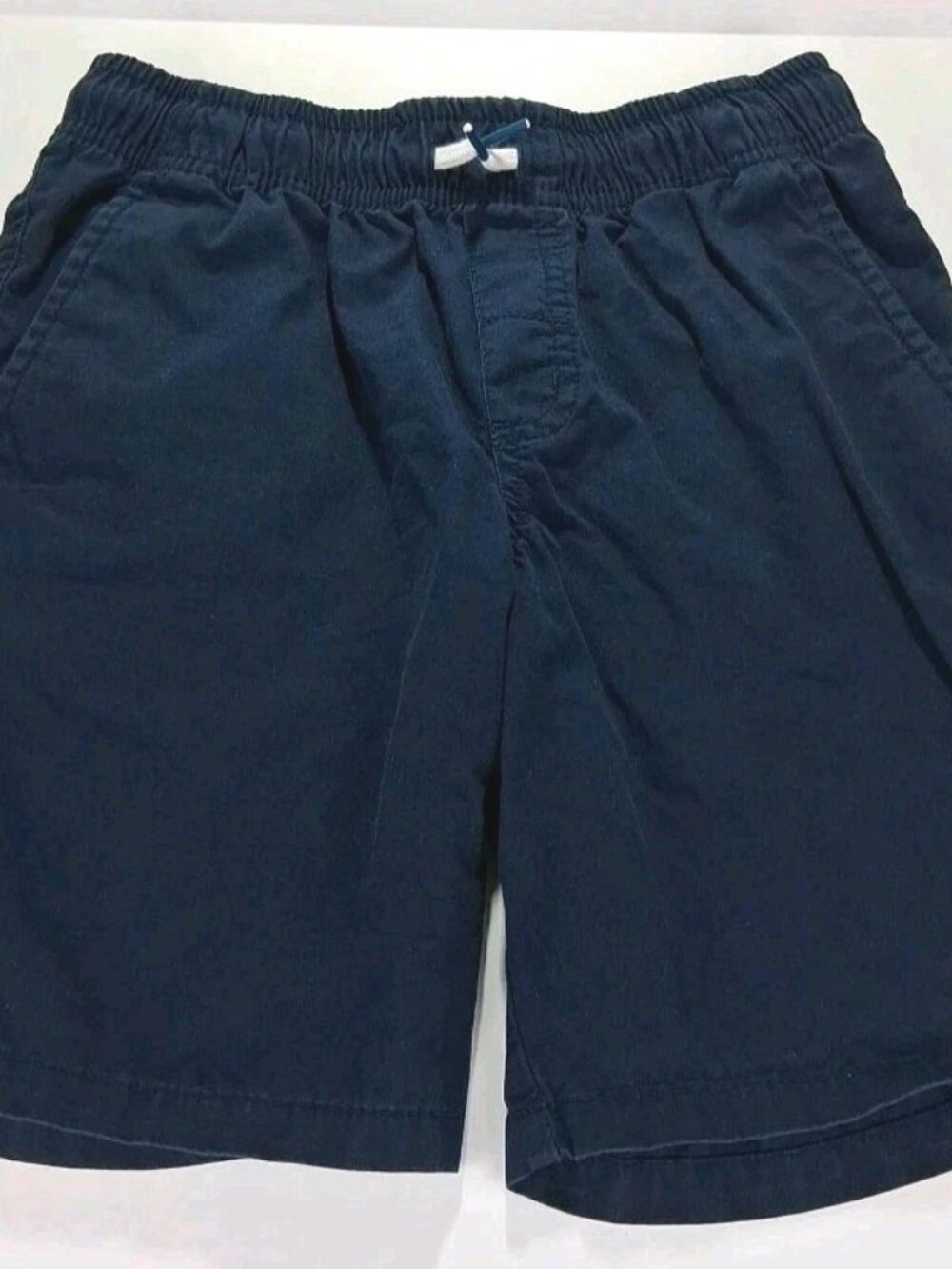 Boys Cat and Jack Khaki Shorts Size Medium (8) Navy Blue Drawstring With Pockets